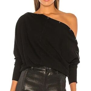 ALLSAINTS Black Off-Shoulder Sweater